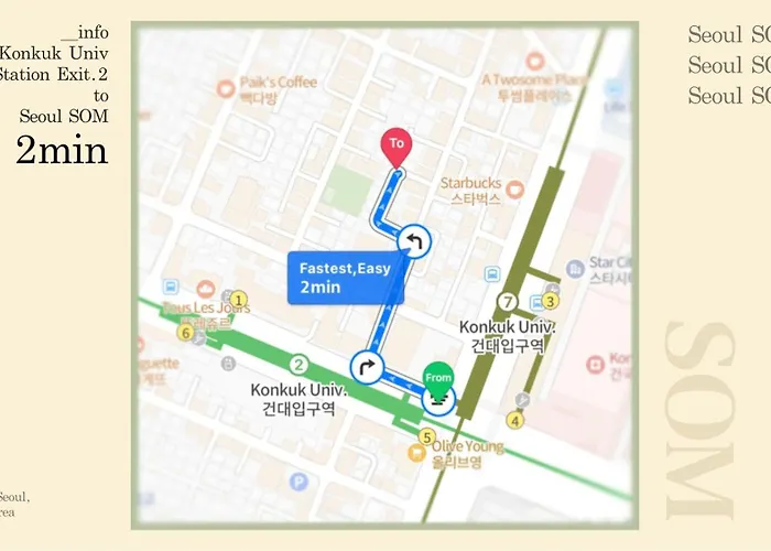 Apartamento Cozy 2 Min Walk To Konkuk Univ Station Near Seongsu Seul